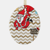 kerstcirkel Ornament, kerstman Keramisch Ornament (Rechts)