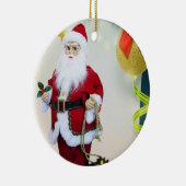 kerstcirkel Ornament, kerstman Keramisch Ornament (Rechts)