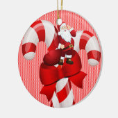 kerstcirkel Ornament, kerstman Keramisch Ornament (Links)