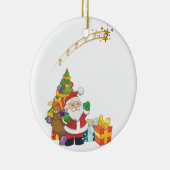 kerstcirkel Ornament, kerstman Keramisch Ornament (Rechts)