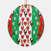 kerstcirkel Ornament, kerstman Keramisch Ornament (Links)