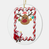 kerstcirkel Ornament, kerstman Keramisch Ornament (Links)