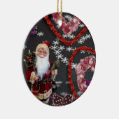 kerstcirkel Ornament, kerstman Keramisch Ornament (Rechts)