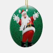 kerstcirkel Ornament, kerstman Keramisch Ornament (Rechts)