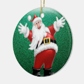 kerstcirkel Ornament, kerstman Keramisch Ornament (Links)