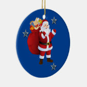 kerstcirkel Ornament, kerstman Keramisch Ornament (Rechts)