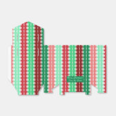 Kerstcirkels met strepen rode en groene tent bedankdoosjes (Uitgevouwen)