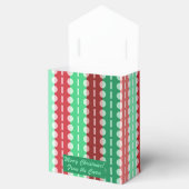 Kerstcirkels met strepen rode en groene tent bedankdoosjes (Geopend)