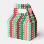 Kerstcirkels met strepen rood en groen draagbaar bedankdoosjes (Achterkant)