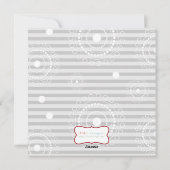 Kerstcirkels - Red Silver Feestdagenkaart (Achterkant)