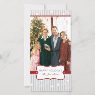 Kerstcirkels - Rood Zilver Feestdagenkaart