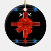 kerstcirkelversiering keramisch ornament (Achterkant)