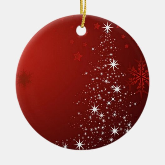 kerstcirkelversiering keramisch ornament (Voorkant)