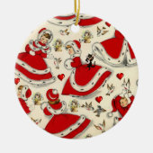 kerstcirkelversiering keramisch ornament (Voorkant)