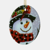 Kerstcirkelversiering/Snowman Keramisch Ornament (Rechts)