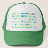 kerstcitaat Fun Naughty of Nice Trucker Pet (Voorkant)