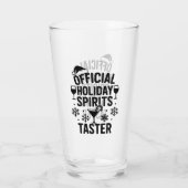 Kerstcitaat grappige feest geesten proever glas (Achterkant)