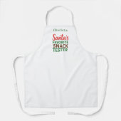 Kerstcitaat grappige snack tester naam schort (Voorkant)