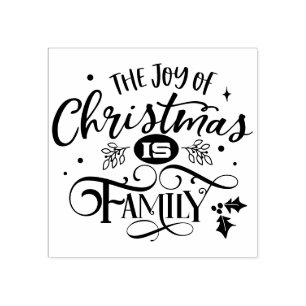 Kerstcitaat Vreugde van Kerstmis is Familie Rubberstempel
