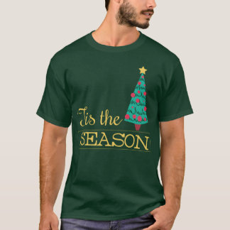 Kerstcitaten met kerstboomfamilie t-shirt