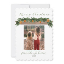 Kerstcitrusguirlande - kerstkaart, script