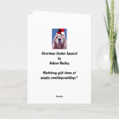 Kerstcockper Spaniel Feestdagen Kaart (Achterkant)