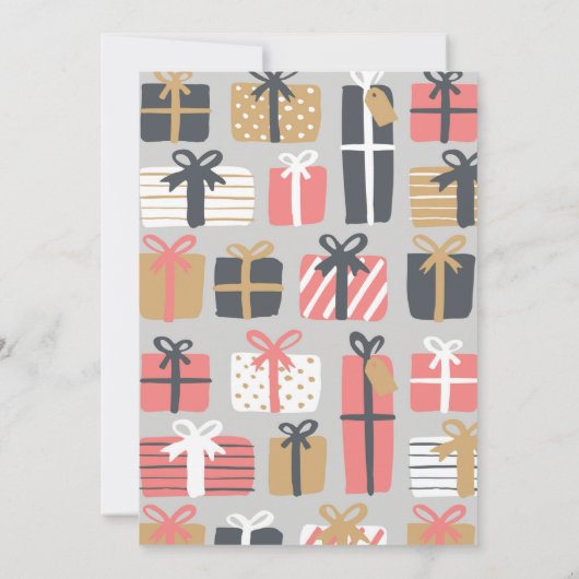 Kerstcocktail feestuitnodiging Schattigee geschenk Kaart (Achterkant)