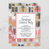 Kerstcocktail feestuitnodiging Schattigee geschenk Kaart (Voorkant / Achterkant)