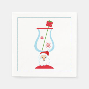 Kerstcocktail Napkin met martininelaag Servetten