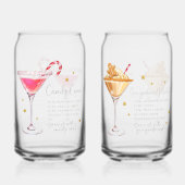 Kerstcocktail receptenset 2 blikvorm glas (Achterkant)