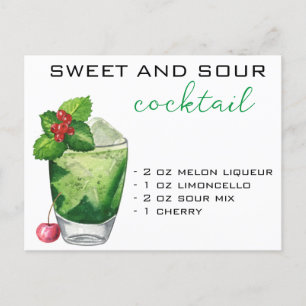 Kerstcocktailrecept Groene drank Briefkaart