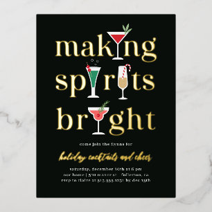 Kerstcocktails Folie feestdag Briefkaart kerstfees