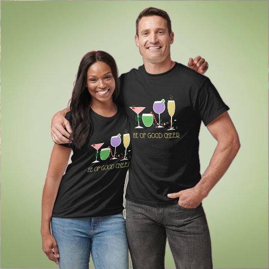 Kerstcocktails Wees blij T-shirt