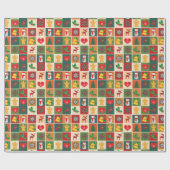 kerstcollage cadeaupapier (Vlak)