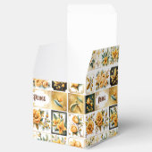 Kerstcollage in goud bedankdoosjes (Geopend)