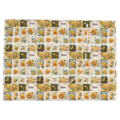 Kerstcollage in goud groot cadeauzakje (Achterkant)