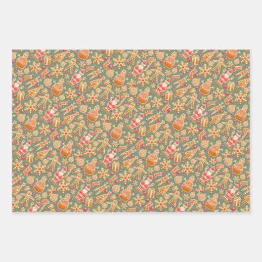 kerstcollage inpakpapier vel (Voorkant 3)