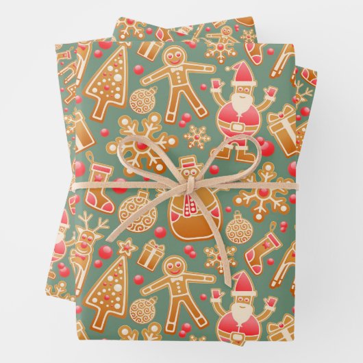 kerstcollage inpakpapier vel (In situ)