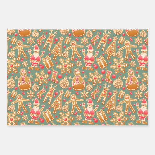 kerstcollage inpakpapier vel (Voorkant)