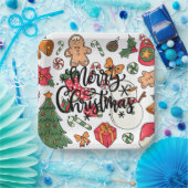 Kerstcollage kerst papieren bordje (Feest)