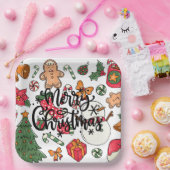 Kerstcollage kerst papieren bordje (Feest)