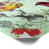  kerstcollage Poster Retro (Hoek)