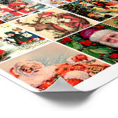 kerstcollage voor de oude wereld santa art poster (Hoek)
