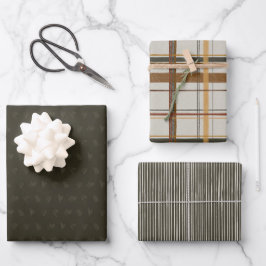 kerstCollectie | Groene cedar, peperstuk, streep Inpakpapier Vel