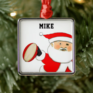 Kerstcollectie Rugby Metalen Ornament