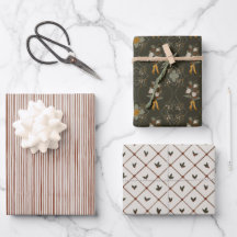 kerstCollectie | Stripe, Floral, Holly Wrapp