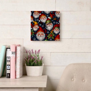 Kerstcollectie van de Kerstman uit het verleden Vierkante Klok
