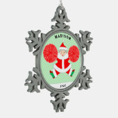 Kerstcollectie voor Cheerleaders Tin Sneeuwvlok Ornament (Links)
