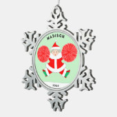 Kerstcollectie voor Cheerleaders Tin Sneeuwvlok Ornament (Rechts)