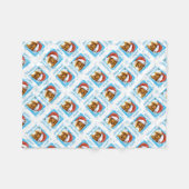 Kerstcollie Fleece Blanket (Voorkant (Horizontaal))
